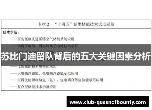 苏比门迪留队背后的五大关键因素分析